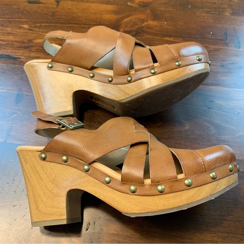Korks Wynne vegan leather Platform Clog Sandal in Tan size 8 - Picture 7 of 15